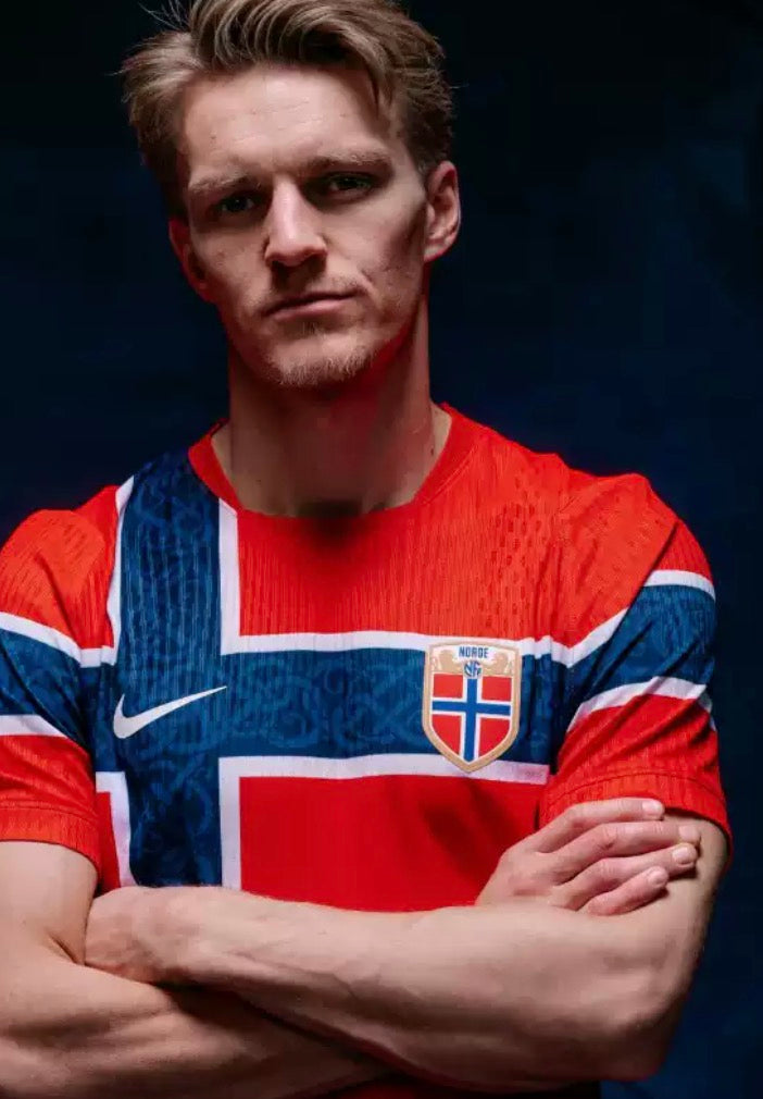 ノルウェー代表 2026 ワールドカップ 半袖 レプリカユニフォーム 背番号なし