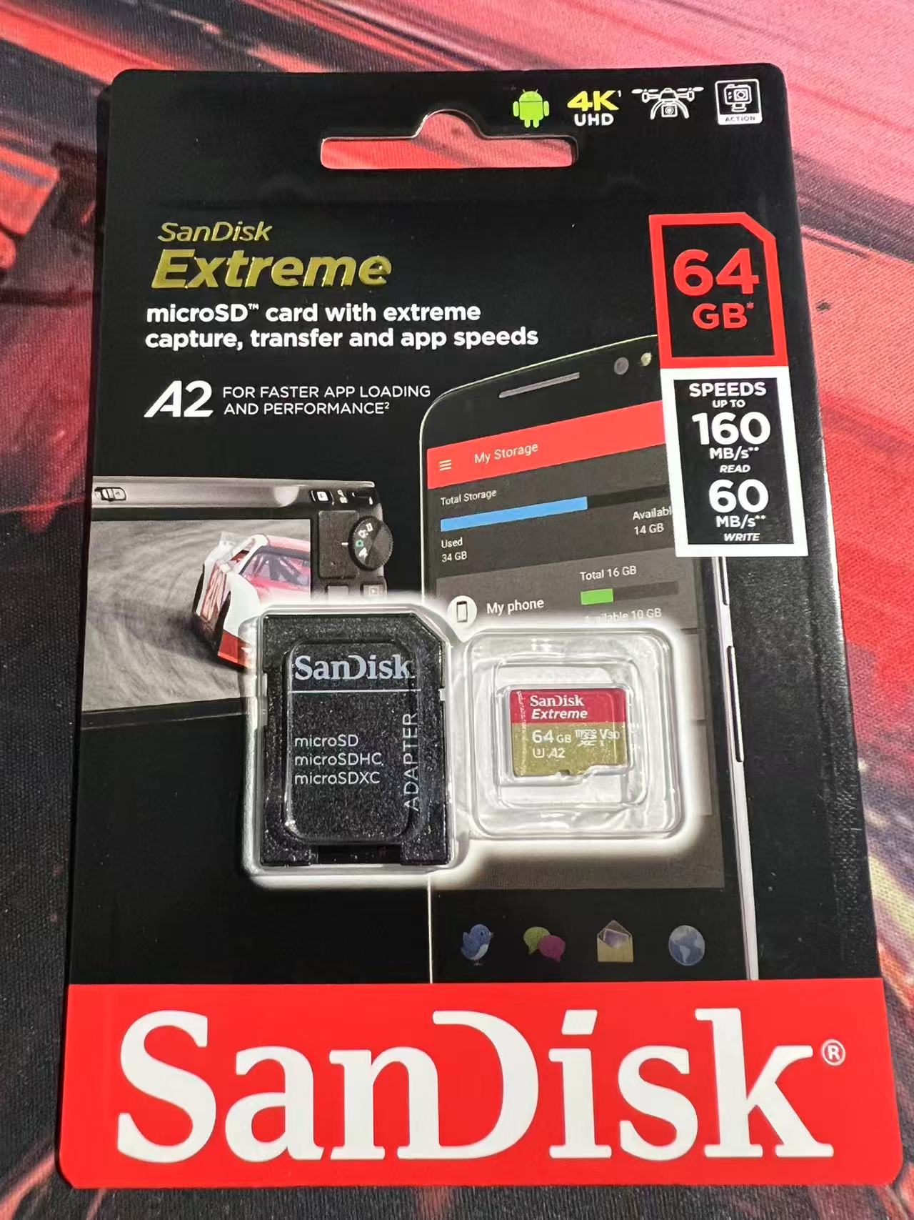 microSDXC 64GB SanDisk サンディスク Extreme UHS-1 U3 V30 4K Ultra HD A2対応 SDアダプター付 [並行輸入品]