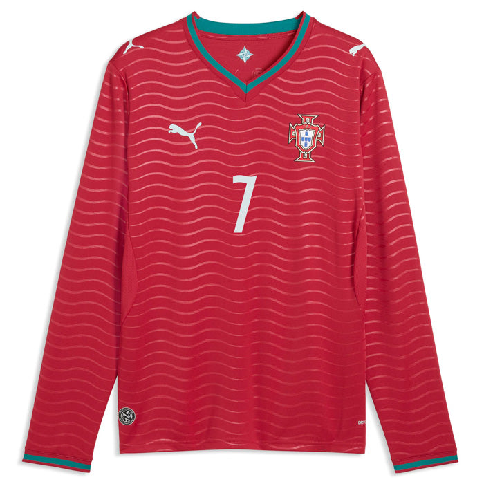ポルトガル代表 2026W杯 ホーム 長袖　レプリカ ロナウド選手 #7 CR7 レジェンド プレゼント