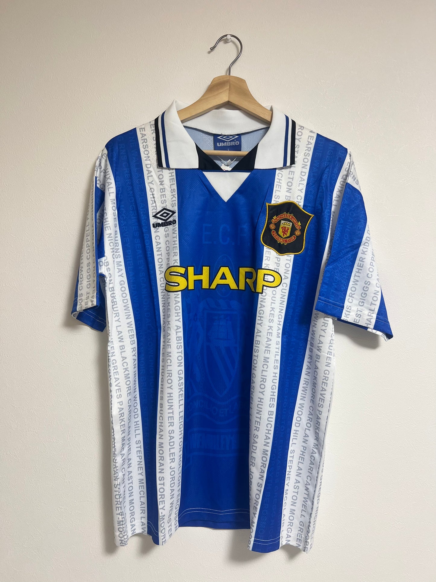 94-96 Manchester United #7 Cantona 3rd Kit Rare L Size