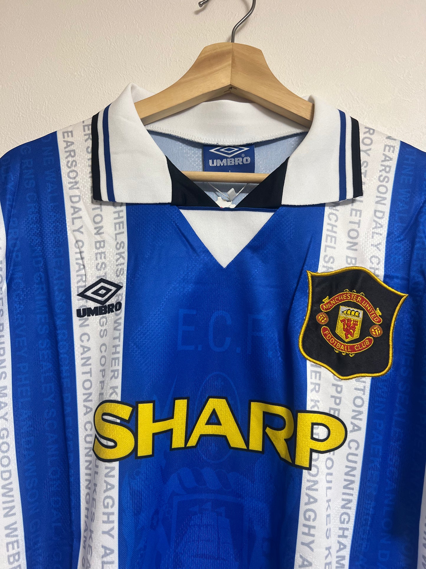 94-96 Manchester United #7 Cantona 3rd Kit Rare L Size